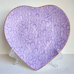 Formalities by Baum Bros Porcelain Heart Collection purple matte gold trim plate